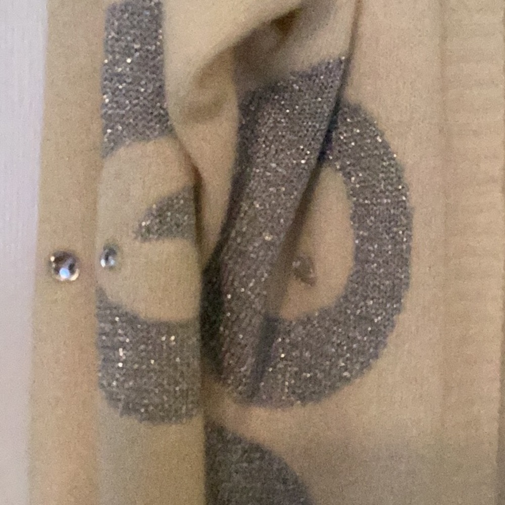 Outlander Vintage Dress & Jacket w/ Silver Metallic Designs & Large Stones - Picture 3 of 11